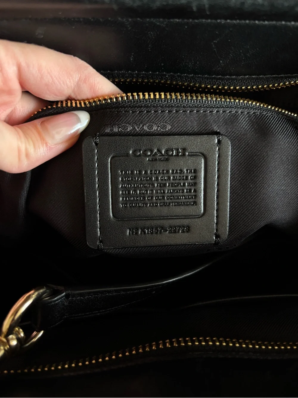Coach Black Pleated Leather Satchel Crossbody Bag | Gold Hardware